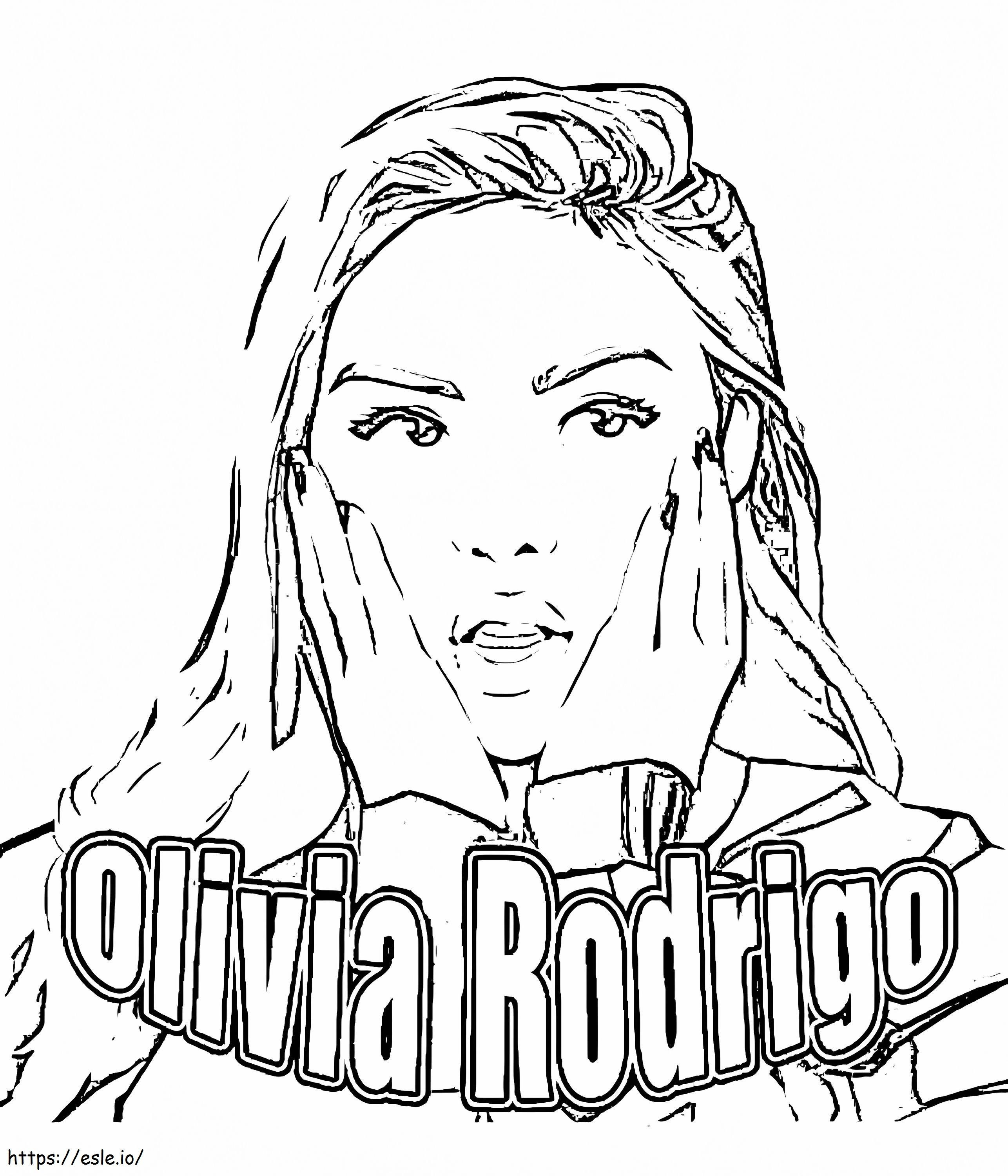 Olivia Rodrigo afdrukbaar kleurplaat kleurplaat