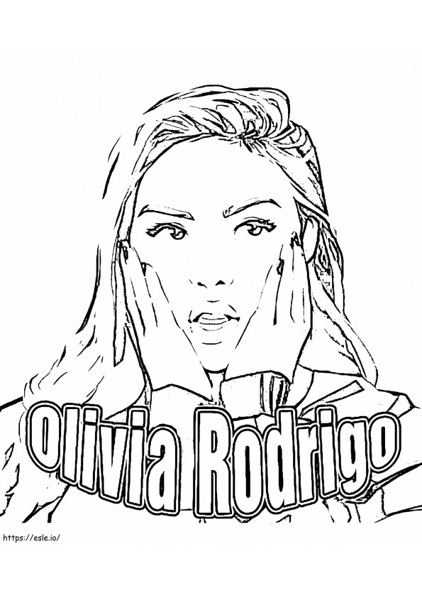 Olivia Rodrigo afdrukbaar kleurplaat