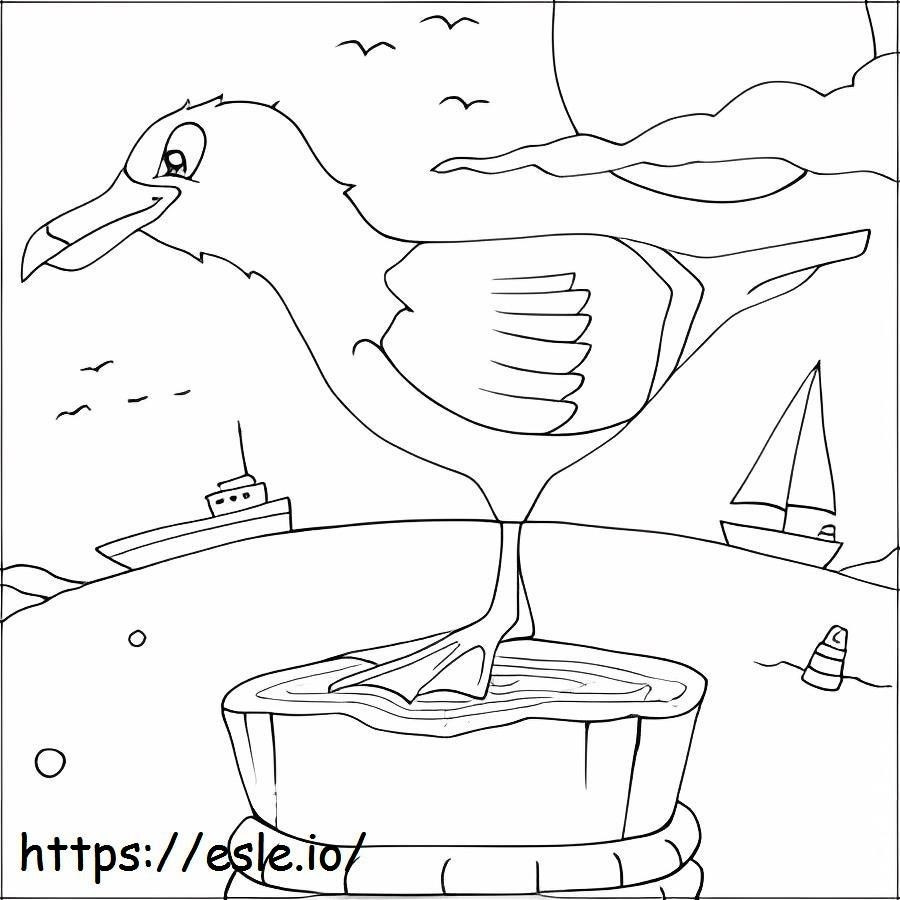 Big Seagull coloring page