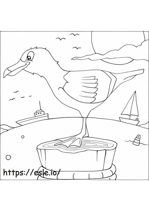 Big Seagull coloring page