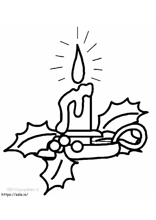 Christmas Candle 4 coloring page
