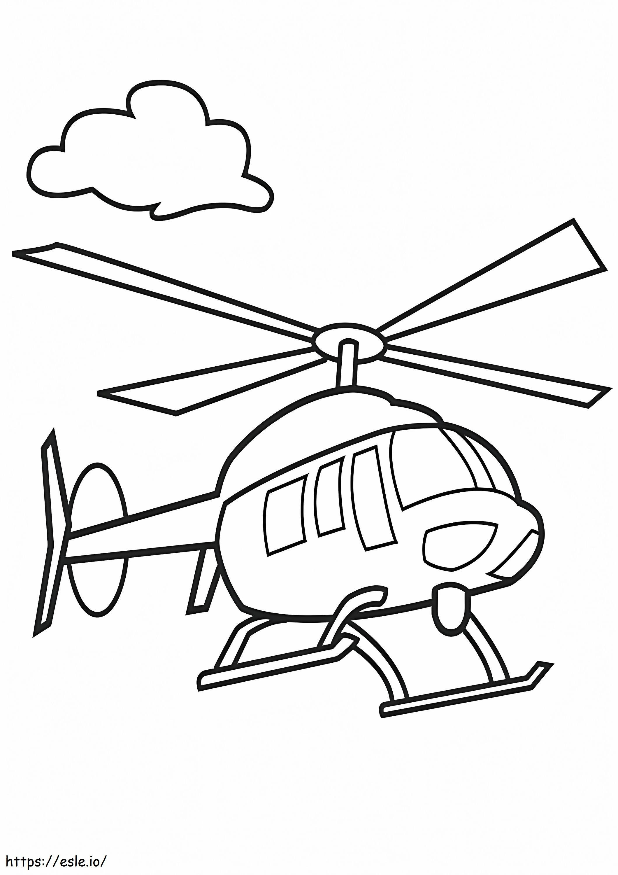 Helicóptero 2 para colorear