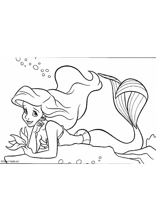 Große Meerjungfrau Ariel ausmalbilder
