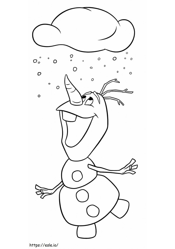 Olaf z chmurą kolorowanka