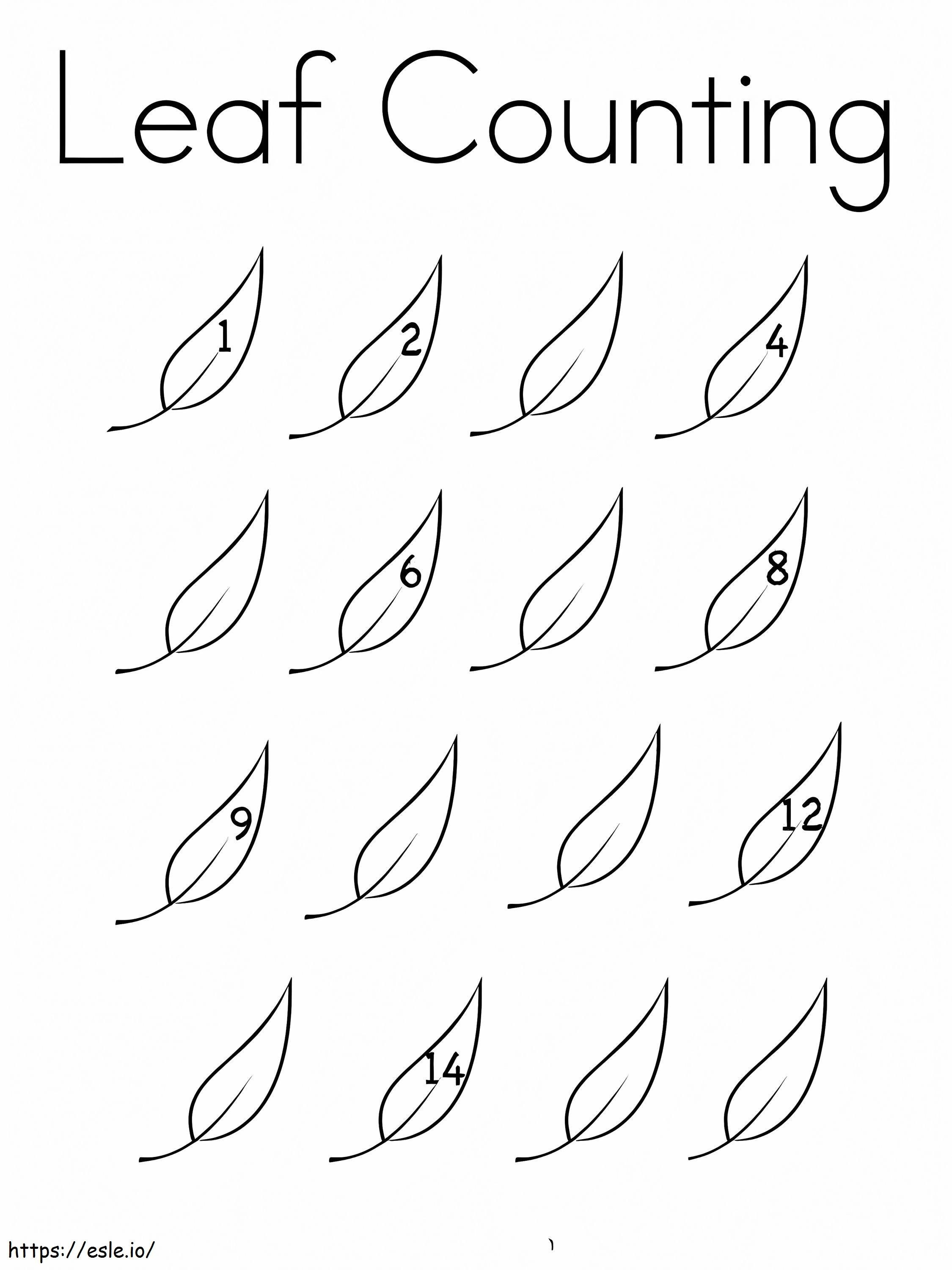 Leaf Counting coloring page