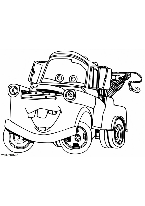 Tow Mater Disney Carsista värityskuva
