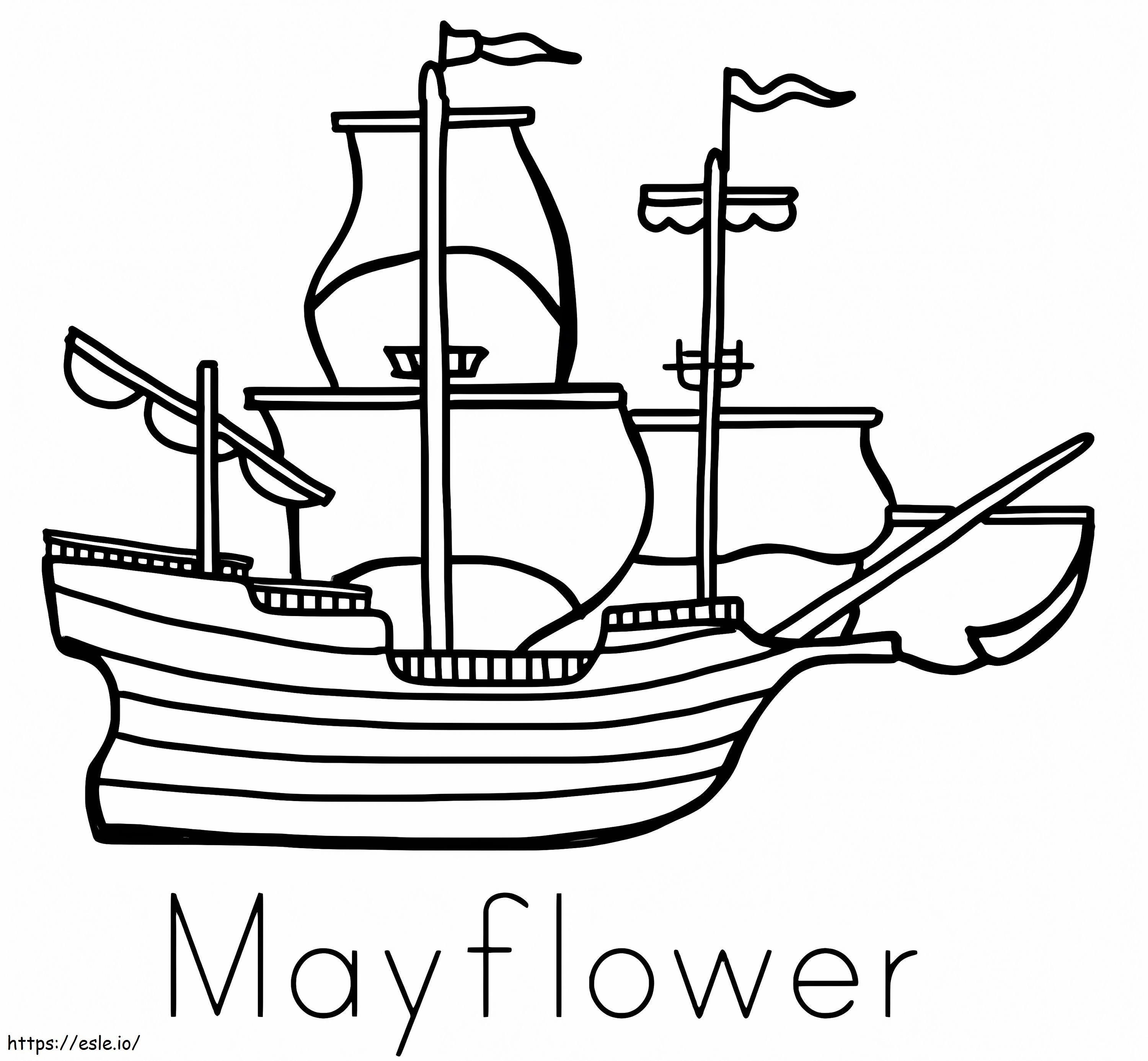 Bunga mayflower 15 Gambar Mewarnai