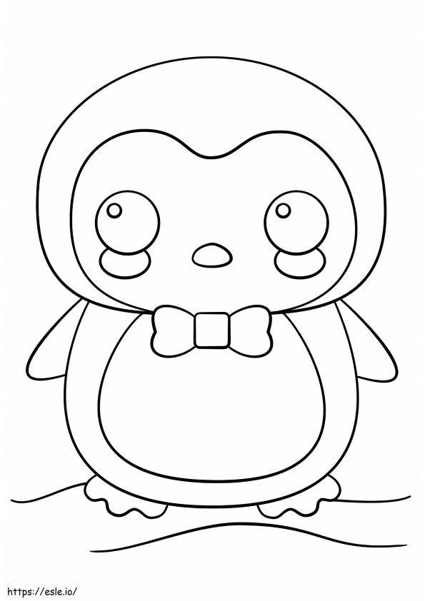 Coloriage Mignon petit pingouin à imprimer dessin
