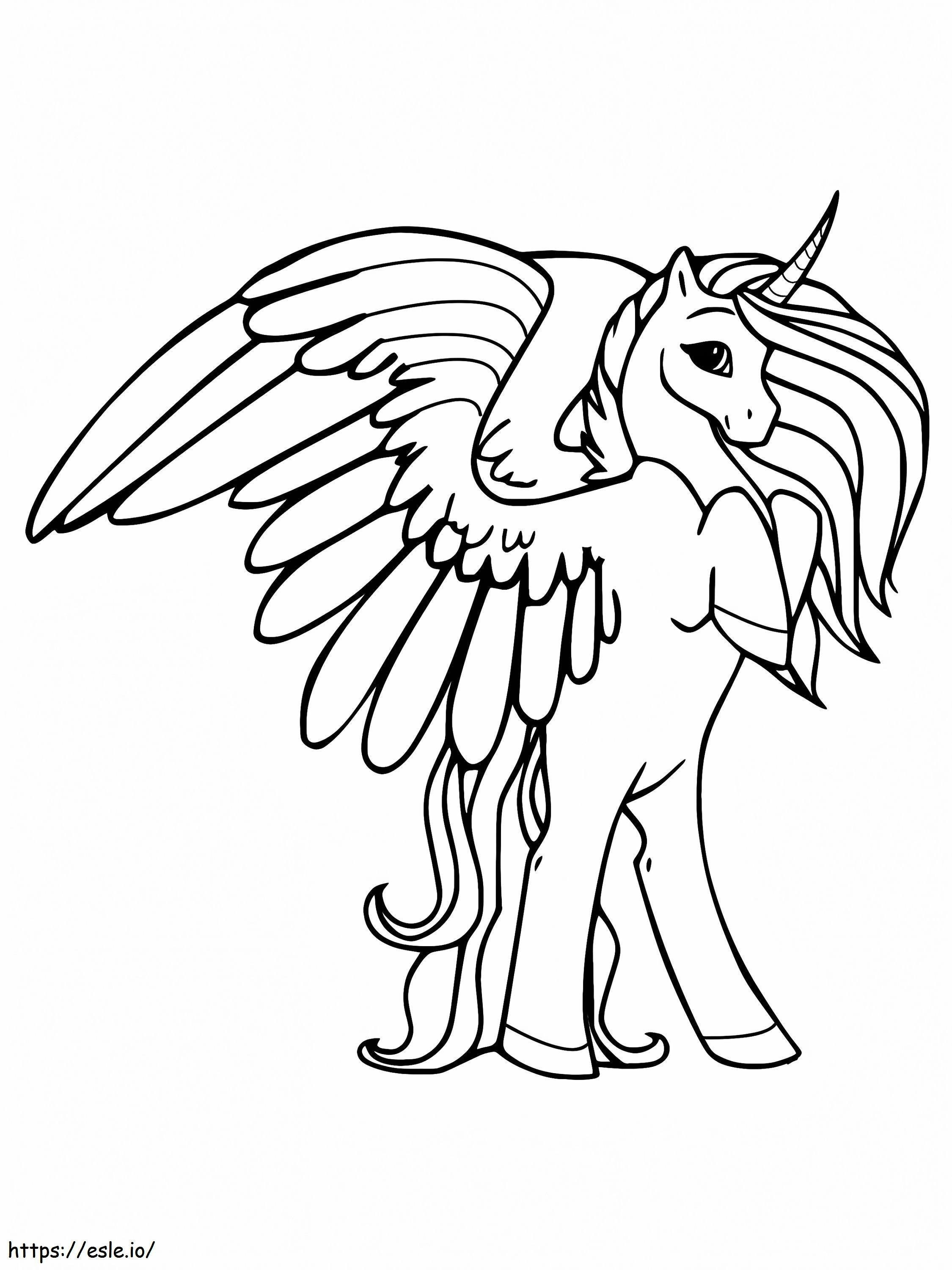 Alicorn Standing coloring page