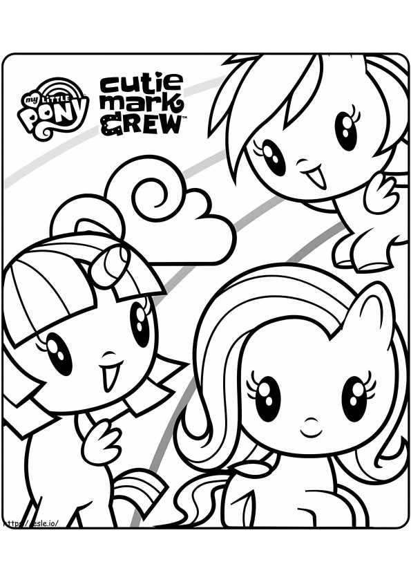 Tripulação da Cutie Mark do MLP para colorir