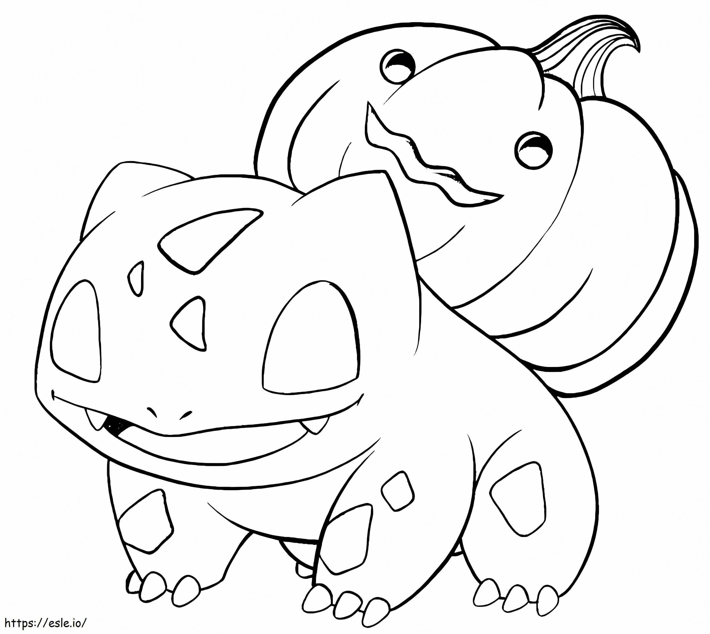Pokemon Bulbasaur de Halloween de colorat