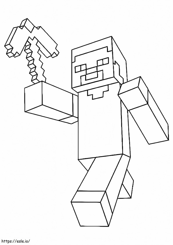 Steve Running coloring page