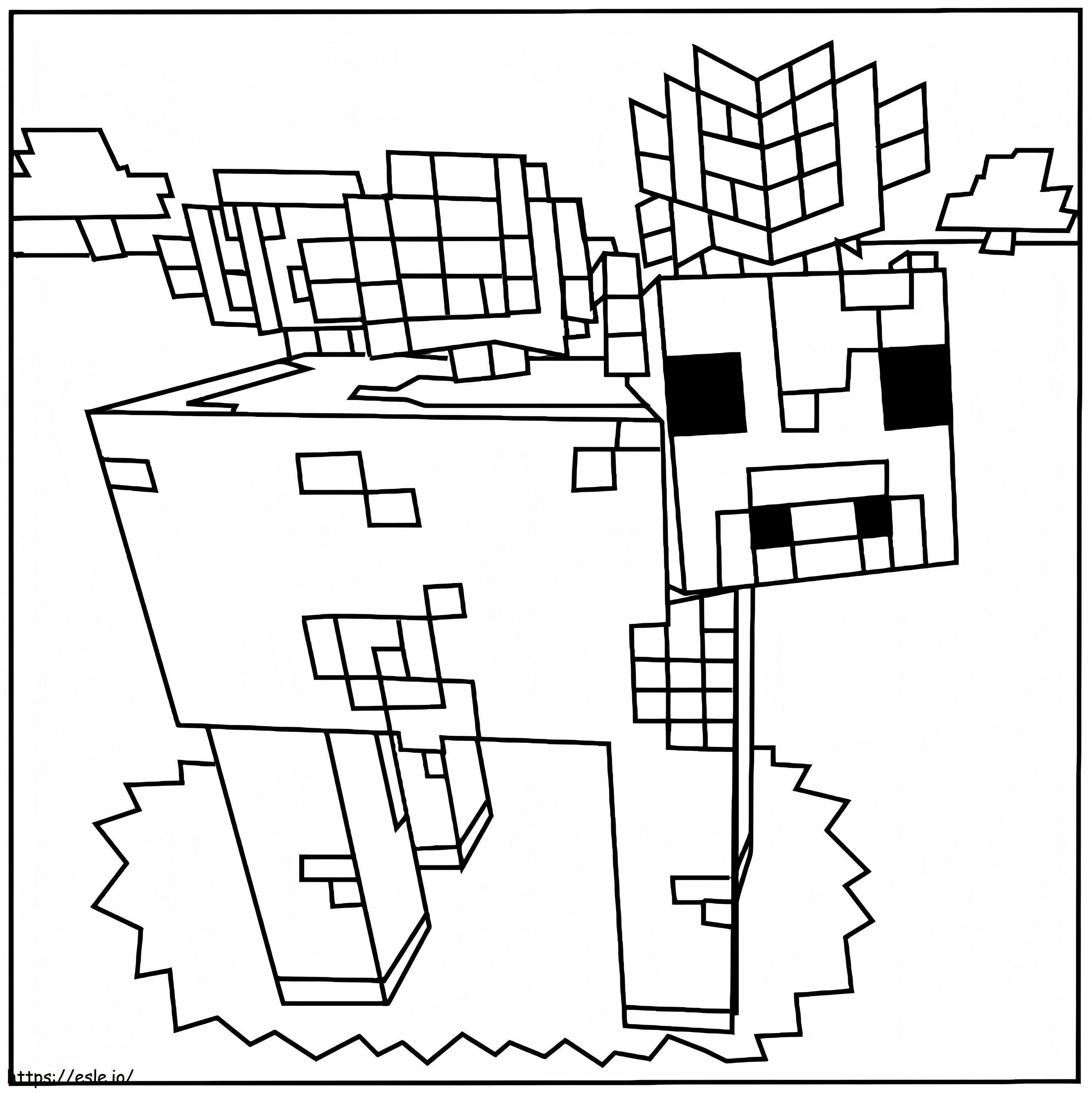 Pig In Minecraft coloring page