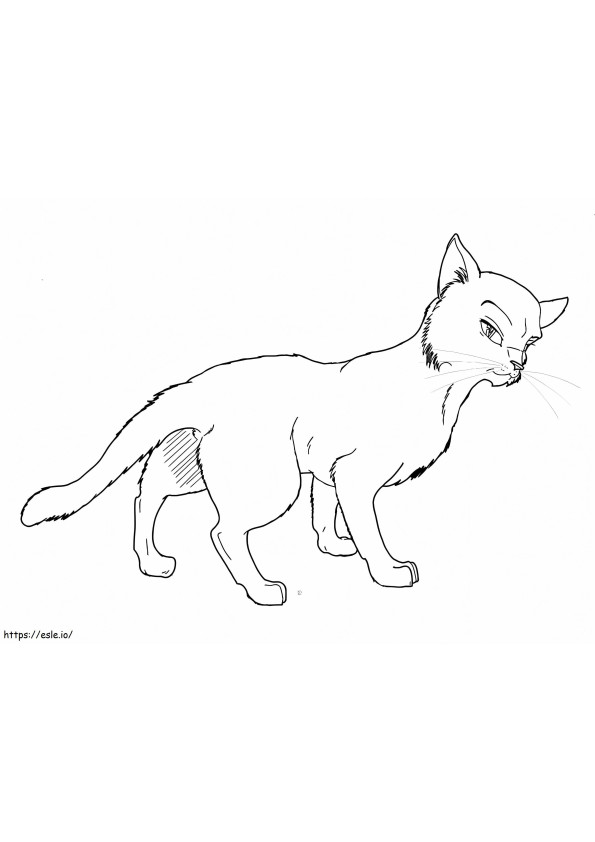 Coloriage Guerrier chat cool à imprimer dessin
