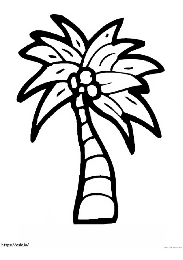 Desenho de coqueiro para colorir