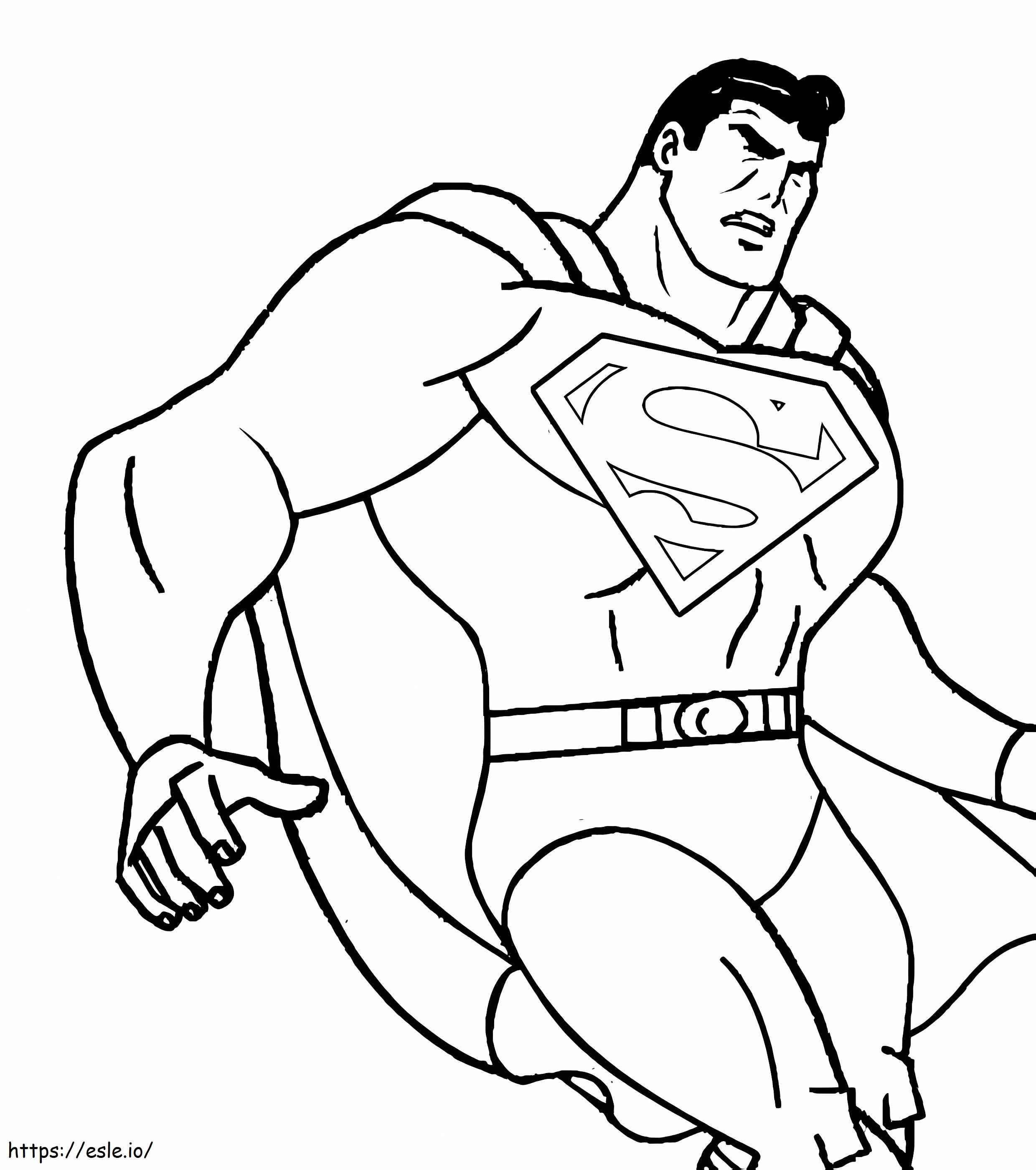 Desen de bază Superman de colorat