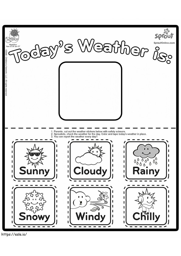 Weather Report coloring page