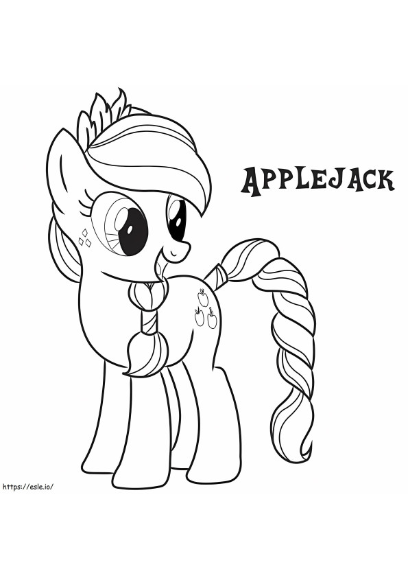 Applejack-pony kleurplaat