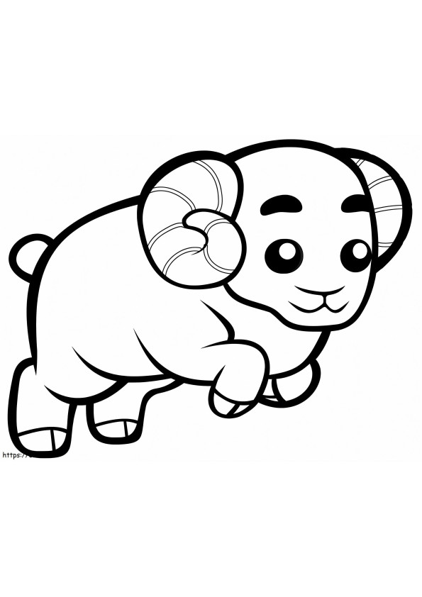 Little Ram coloring page