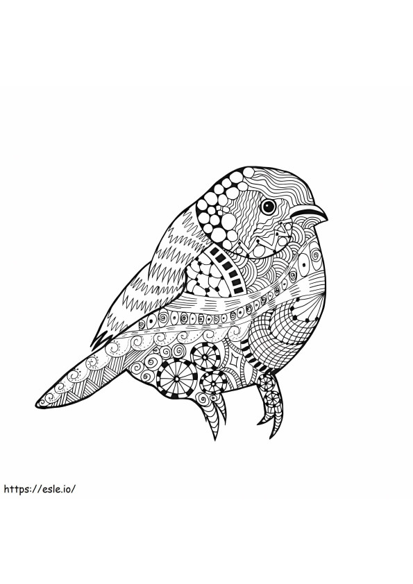 Bird Stress Relief coloring page