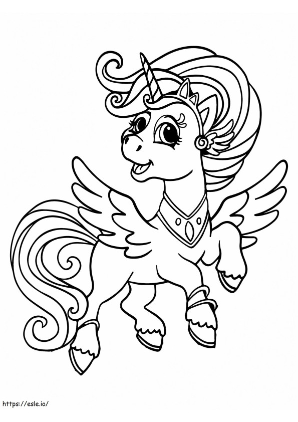 Charming Alicorn coloring page