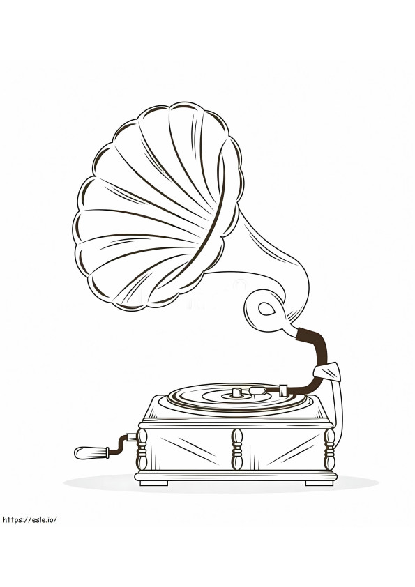 Phonograph 3 coloring page