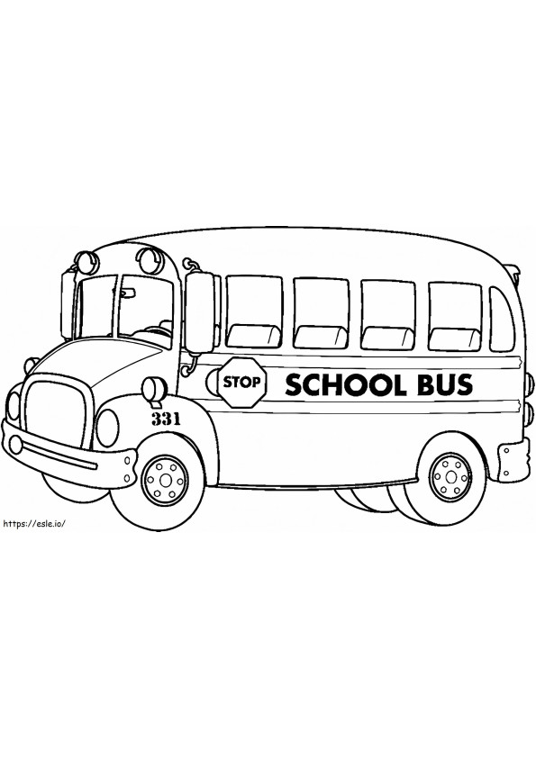 1526201110 Autobús escolar A4 para colorear