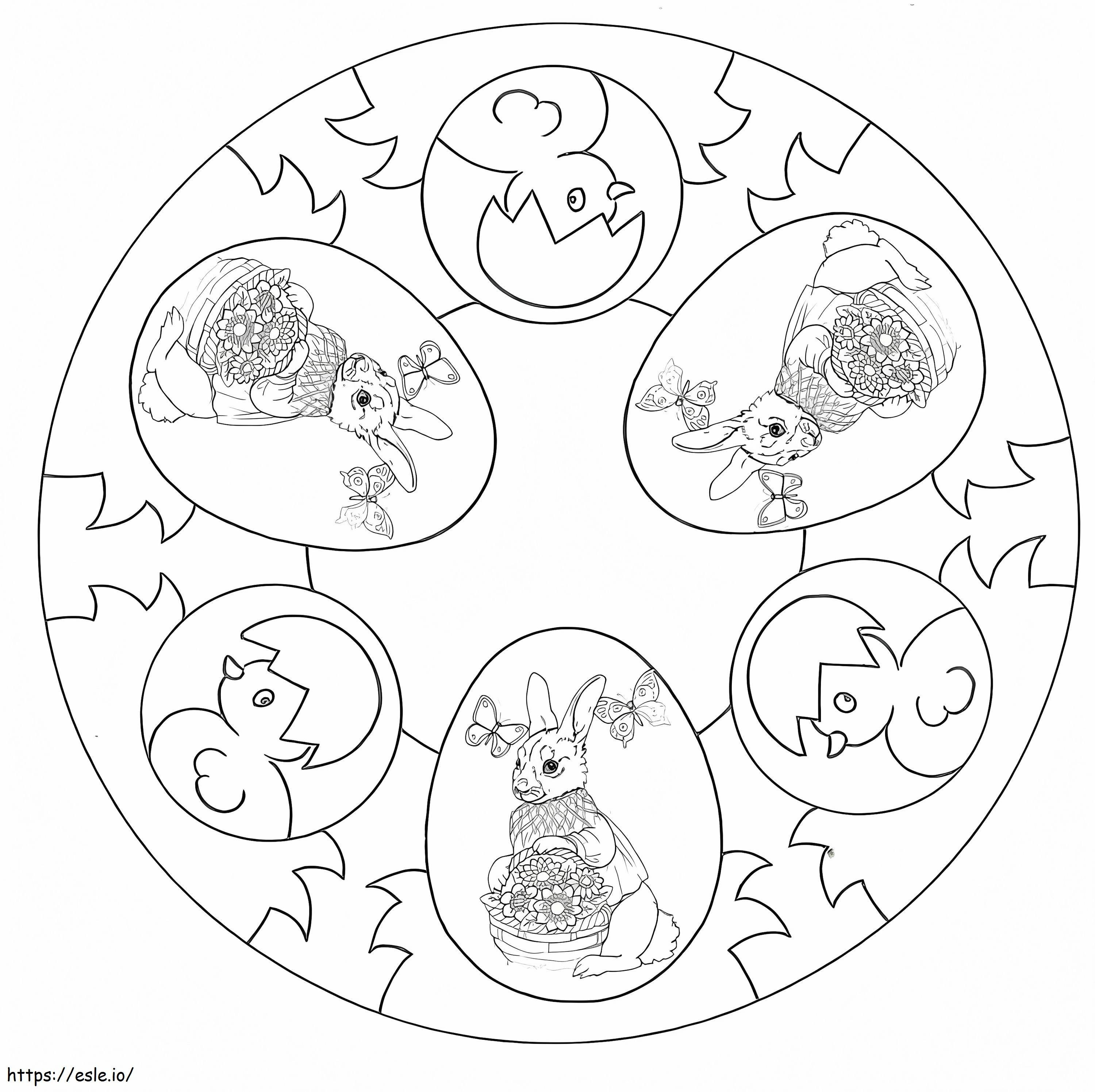 Wundervolles Oster-Mandala ausmalbilder