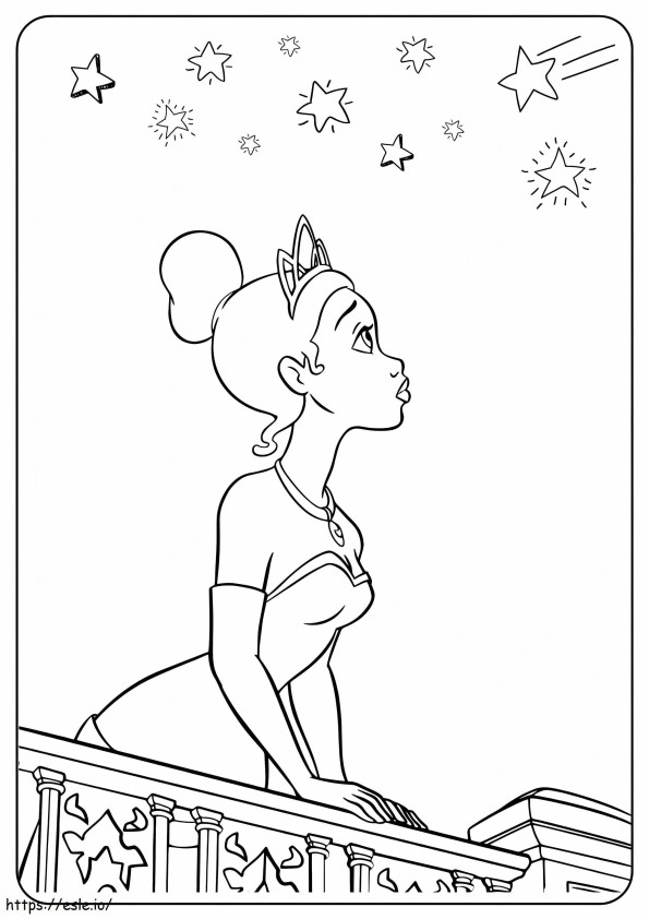 Princesa e o Sapo 10 para colorir