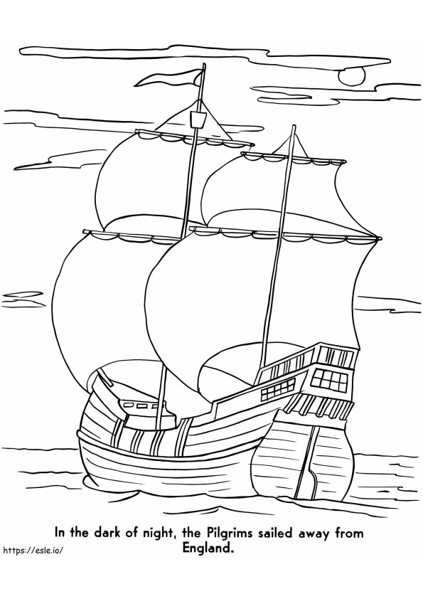 Mayflower 1 coloring page