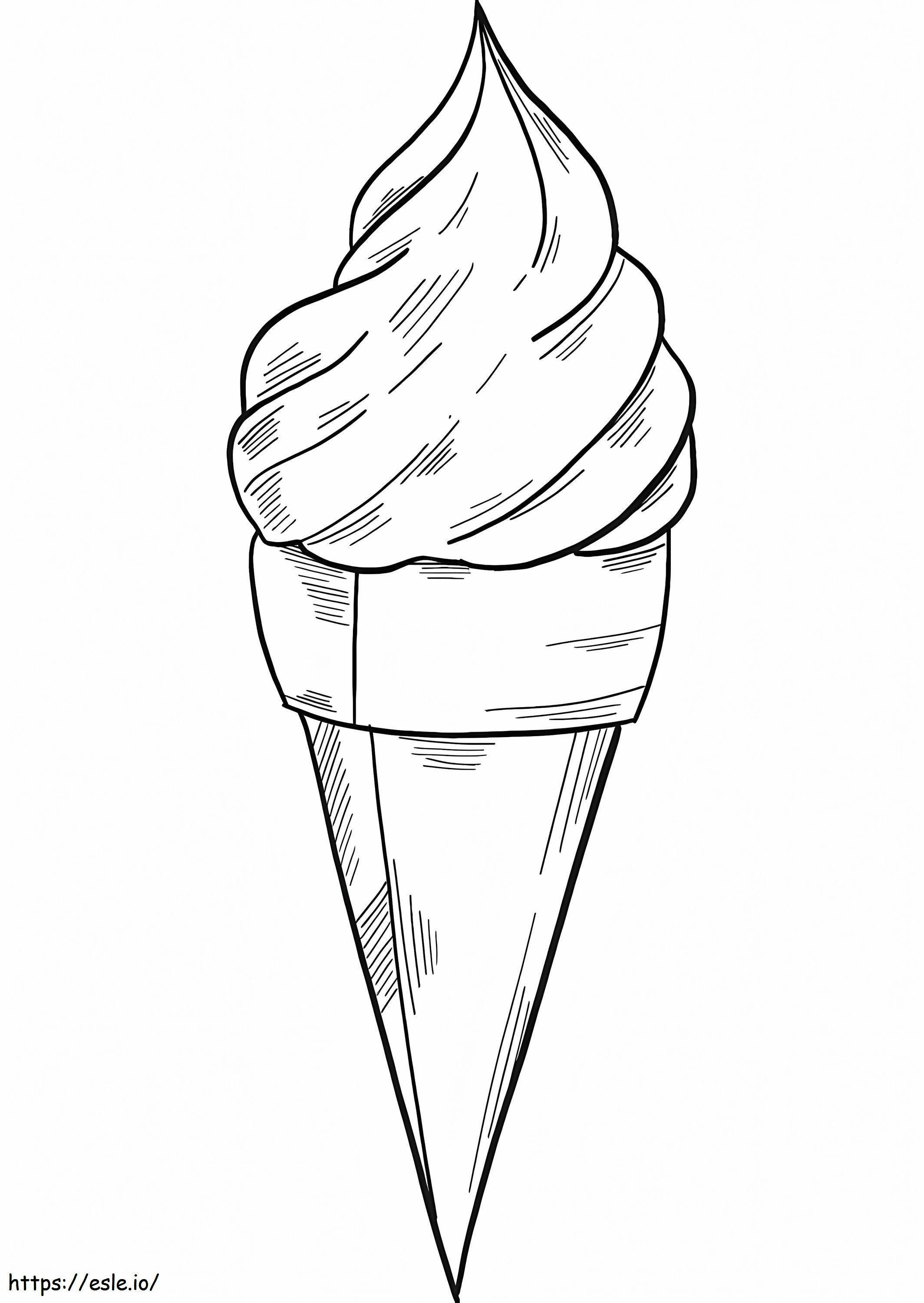Cornet de înghețată normal de colorat