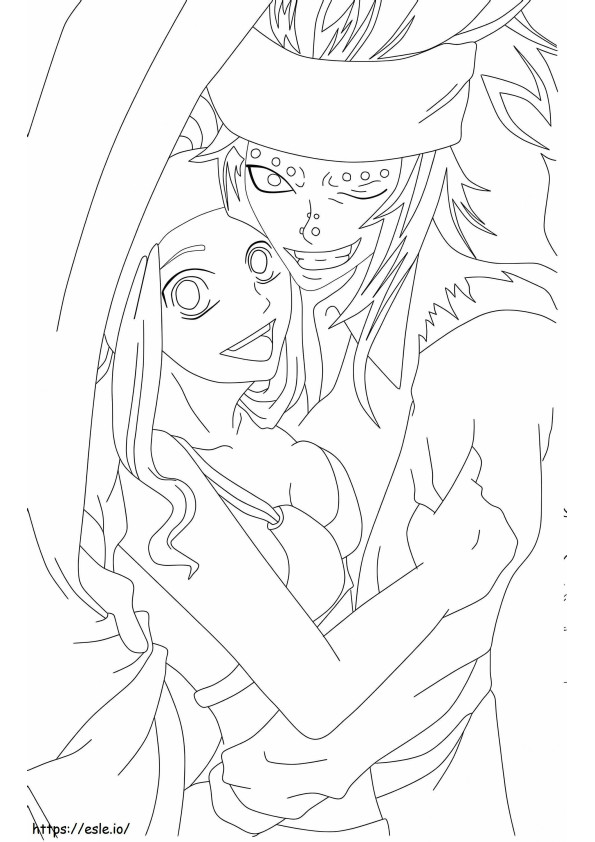 Gajeel And Levy 1 coloring page