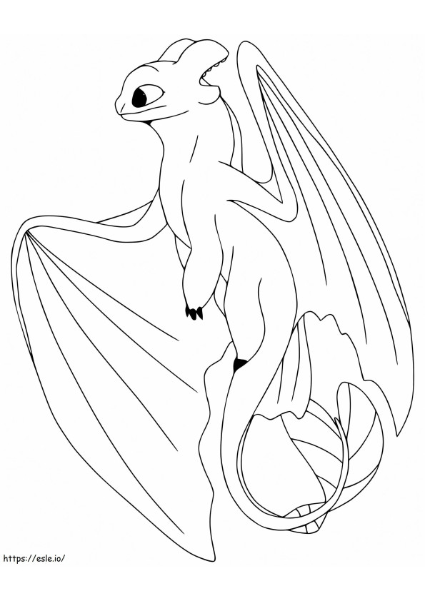 Happy Toothless coloring page