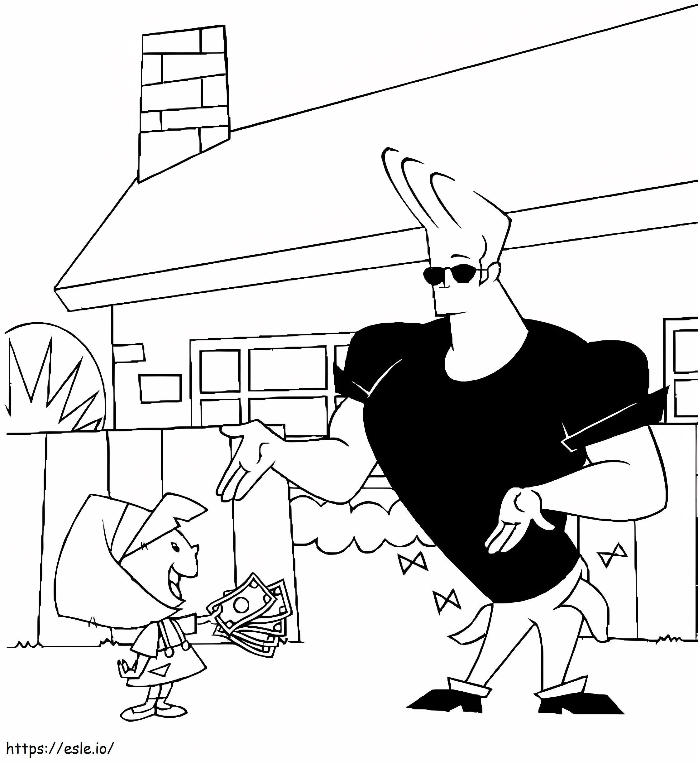 Suzy And Johnny Bravo coloring page