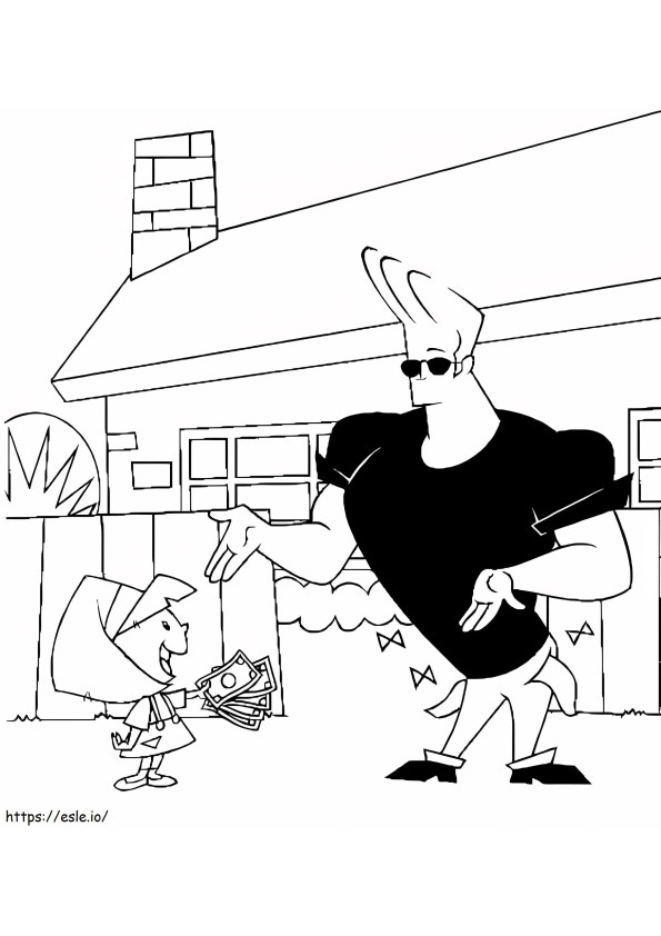Suzy And Johnny Bravo coloring page