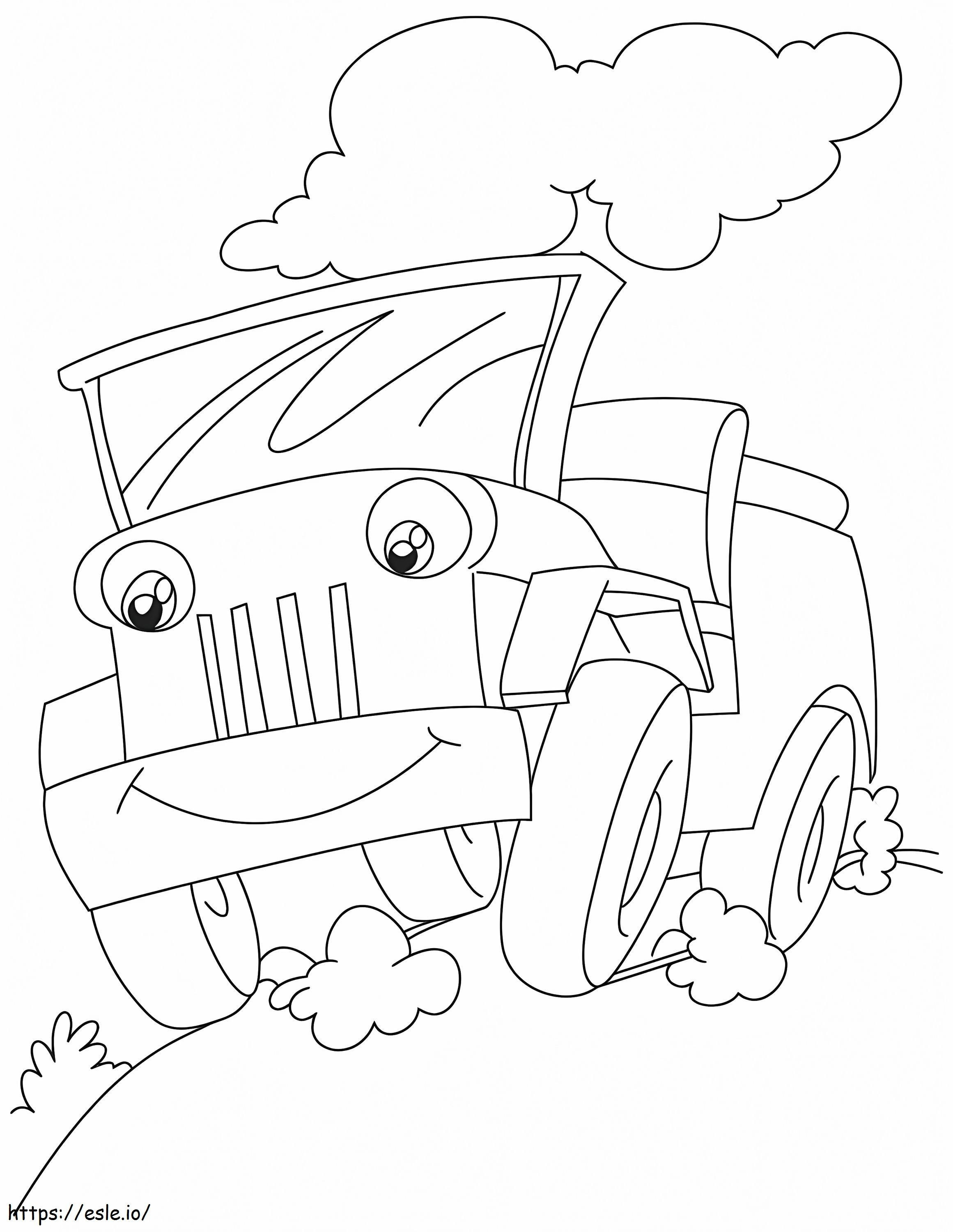 Cute Jeep coloring page