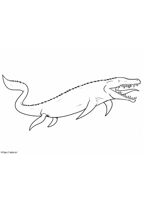 モササウルス 2 ぬりえ - 塗り絵
