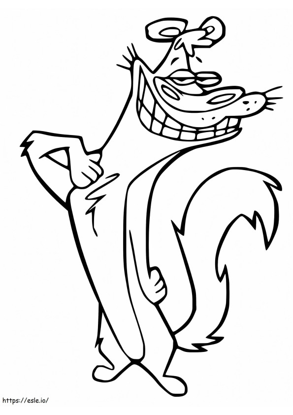 Funny Weasel coloring page