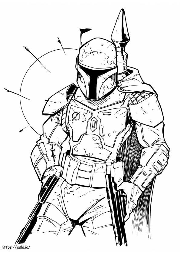 Boba Fett 2 coloring page