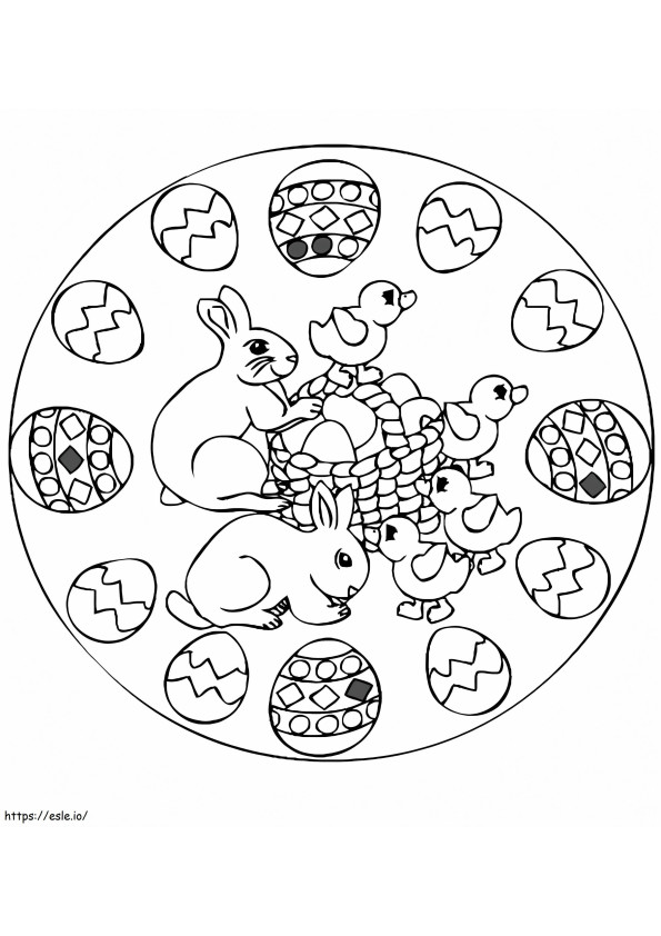 Easter Mandala 3 coloring page