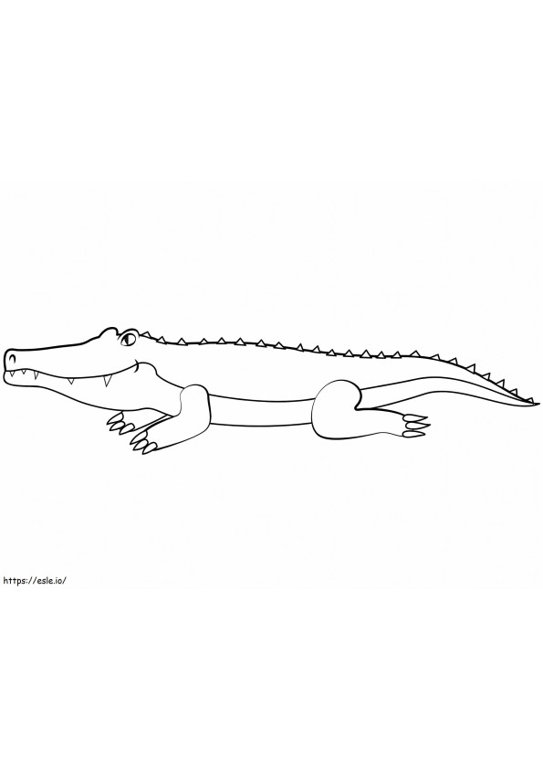 Coloriage Alligator normal à imprimer dessin