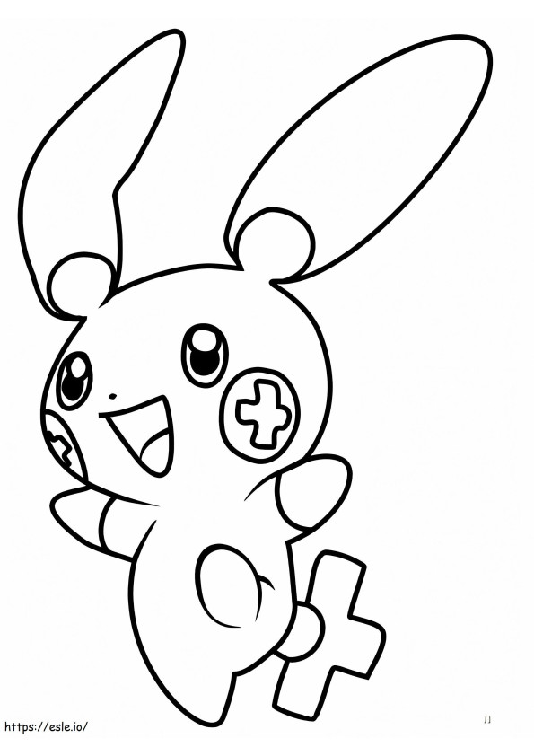 Coloriage Pokémon Plusle Gen 3 à imprimer dessin
