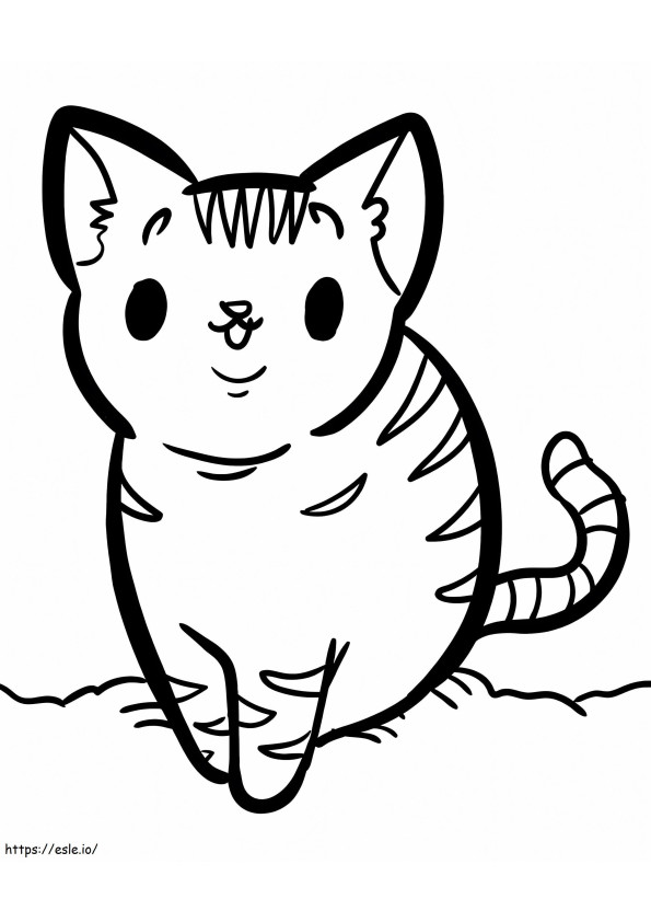 Coloriage Adorable chaton à imprimer dessin