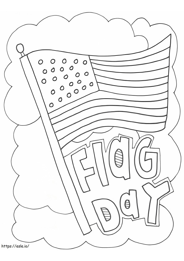 Flag Day coloring page