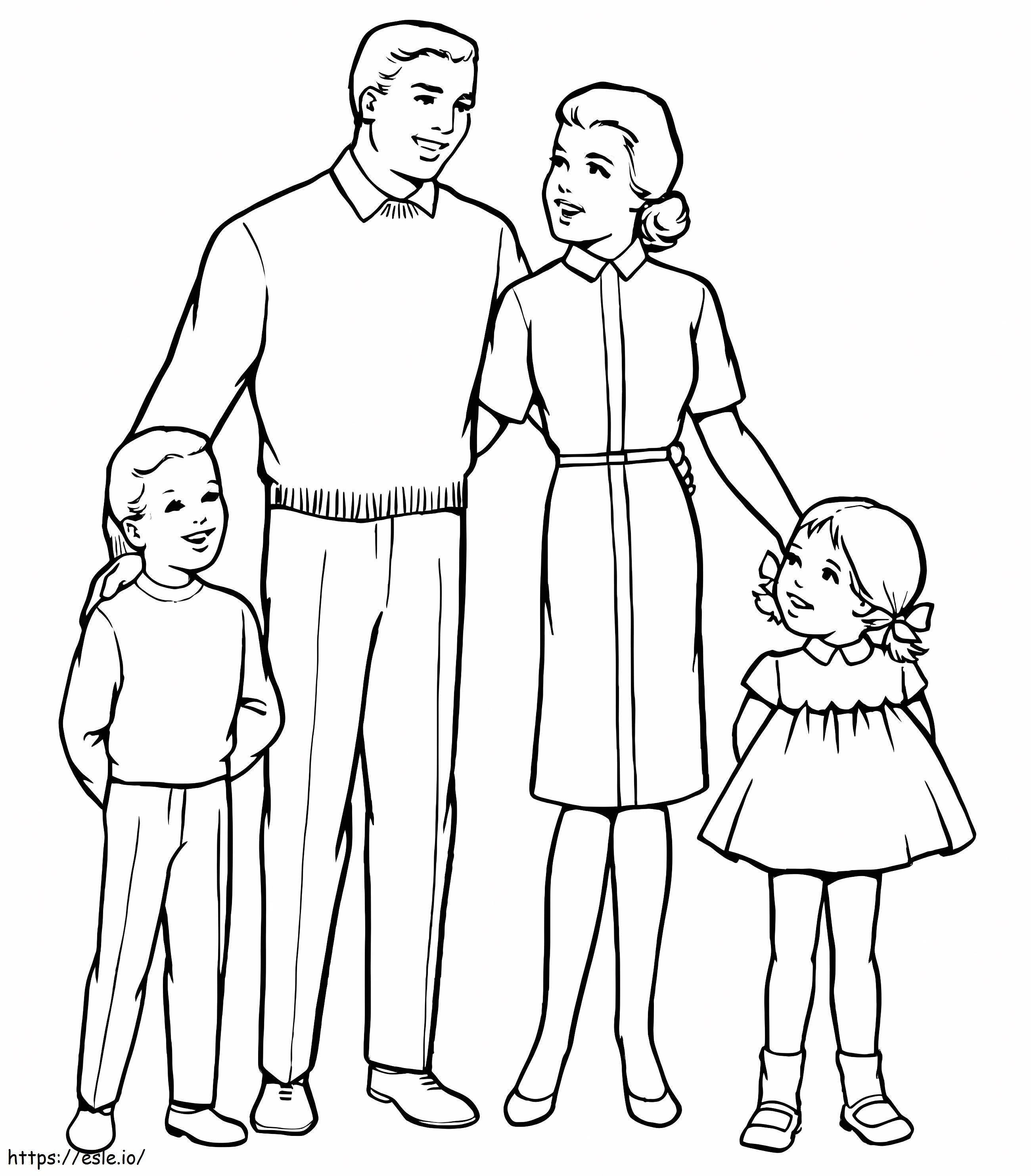 Basic Family coloring page