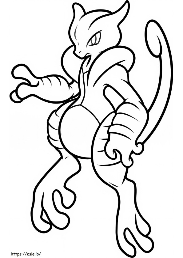 Mewtwo In Legendary Pokemon coloring page