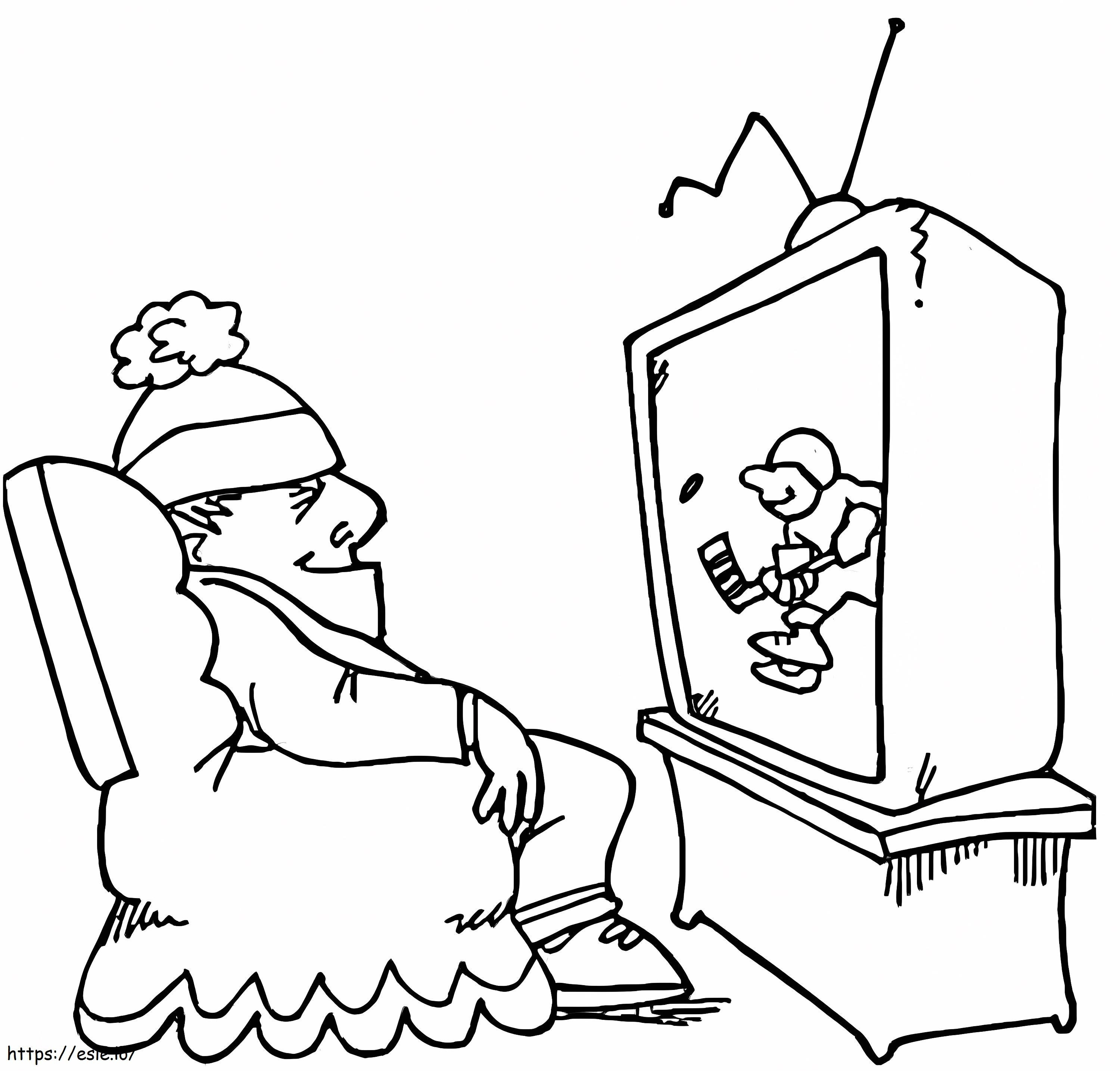 Watching Hockey coloring page