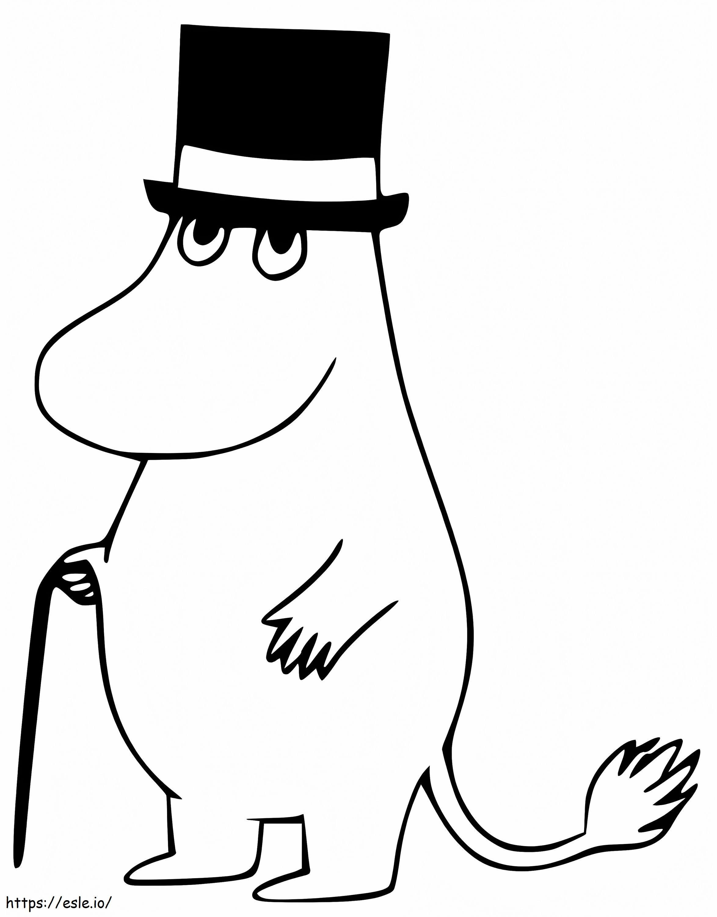 Coloriage Moominpappa De Moomin à imprimer dessin