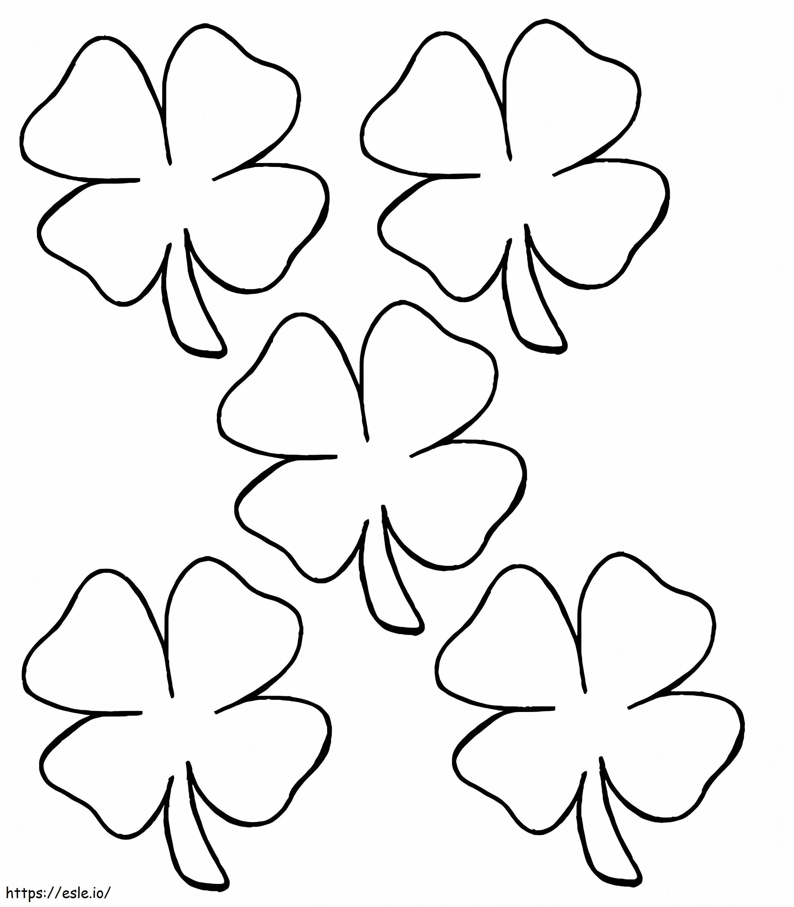 Five Clubs 1 coloring page