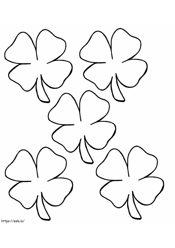 Five Clubs 1 coloring page